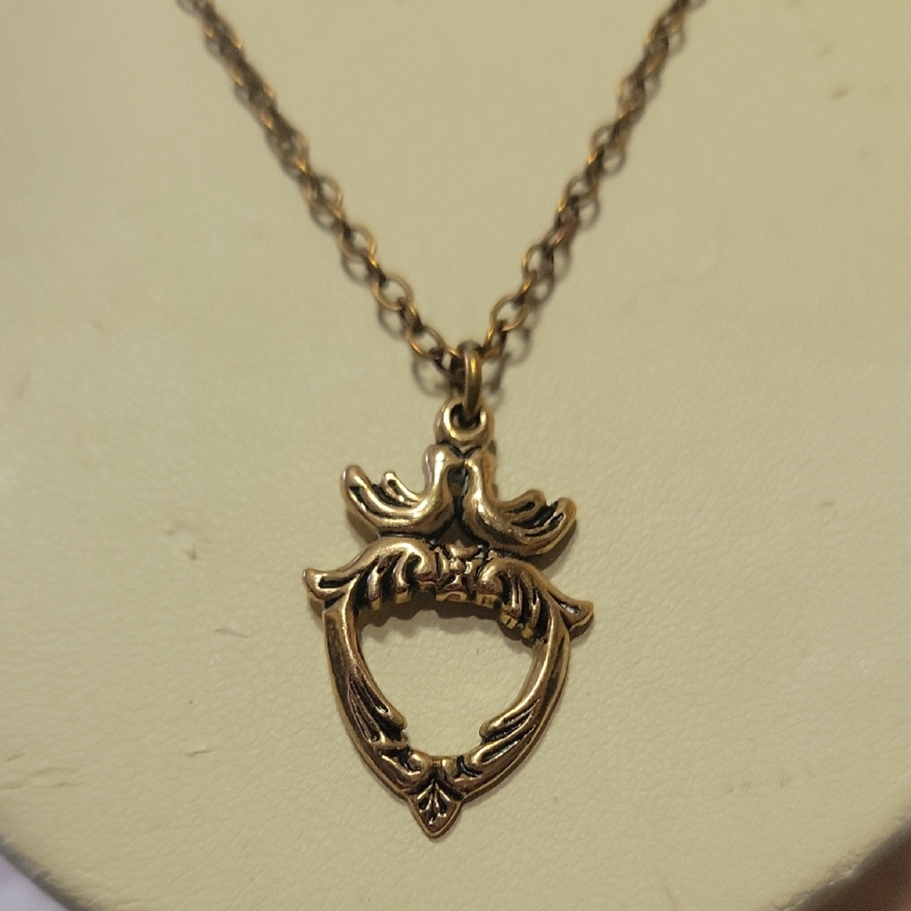 Bronze Heart Pendant Necklace by HILLARD